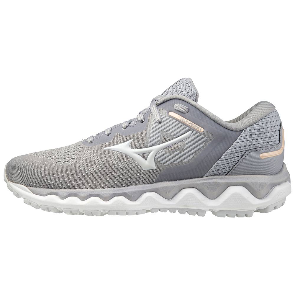 Mizuno Wave Horizon 5 - Bayan Koşu Ayakkabısı - Gümüş/Mavi Türkiye (ODXNBK-461)